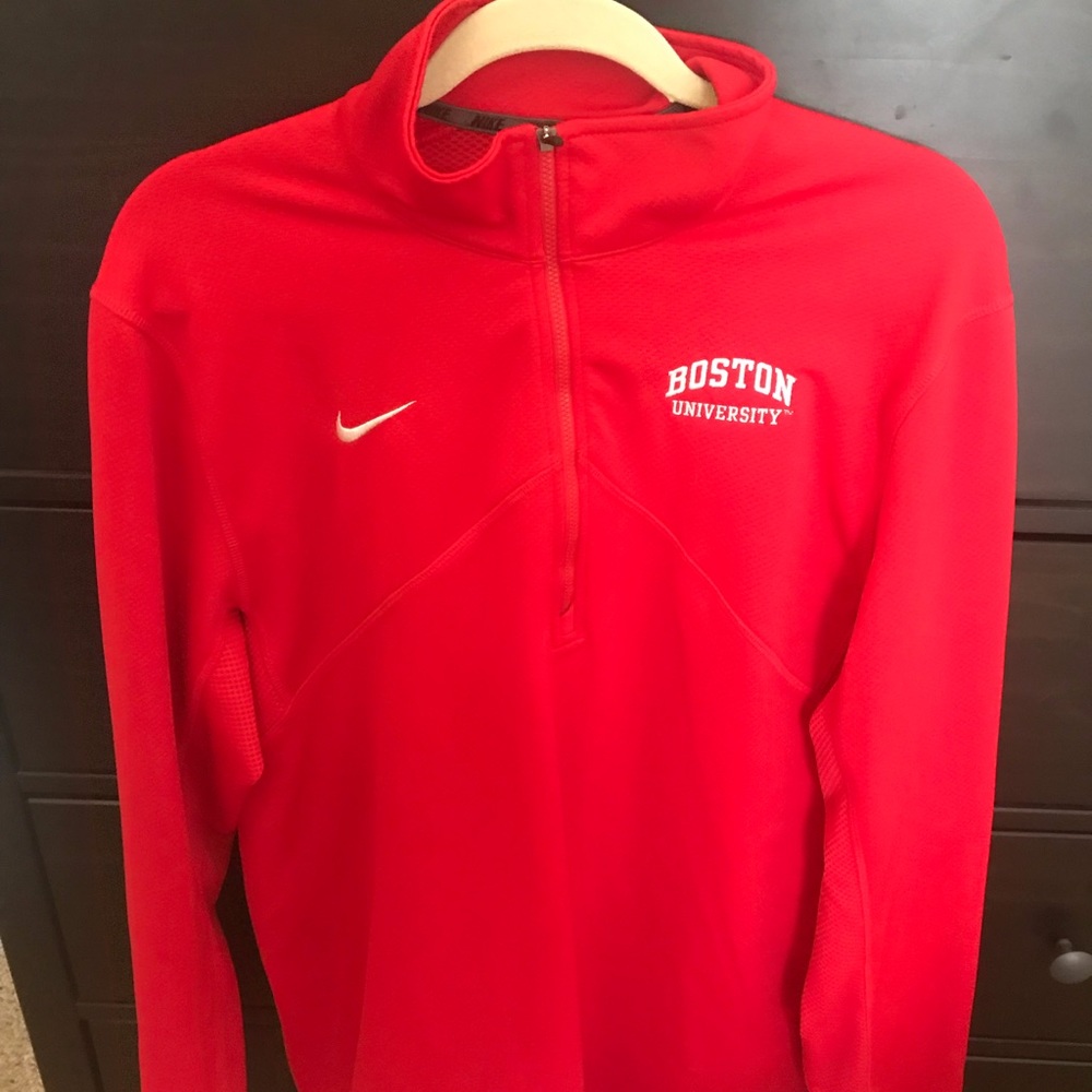 Boston University Nike Dry-Fit Quarter Xip: Size L